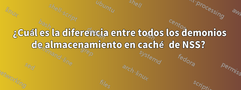 ¿Cuál es la diferencia entre todos los demonios de almacenamiento en caché de NSS? 