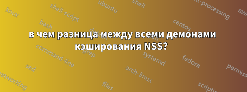 в чем разница между всеми демонами кэширования NSS? 