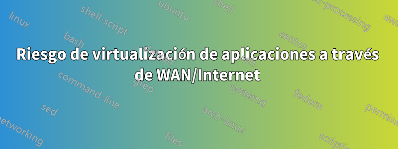 Riesgo de virtualización de aplicaciones a través de WAN/Internet