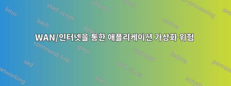 WAN/인터넷을 통한 애플리케이션 가상화 위험