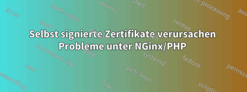 Selbst signierte Zertifikate verursachen Probleme unter NGinx/PHP