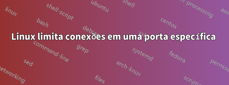 Linux limita conexões em uma porta específica