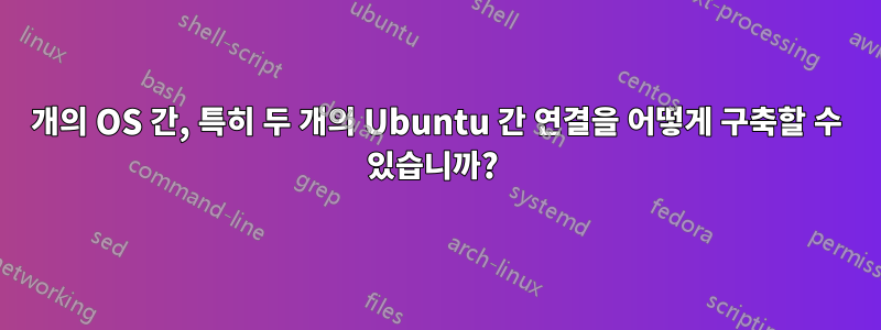 4개의 OS 간, 특히 두 개의 Ubuntu 간 연결을 어떻게 구축할 수 있습니까? 