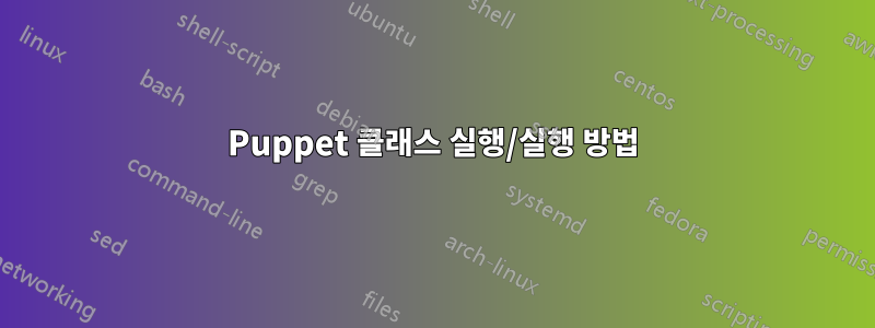 Puppet 클래스 실행/실행 방법