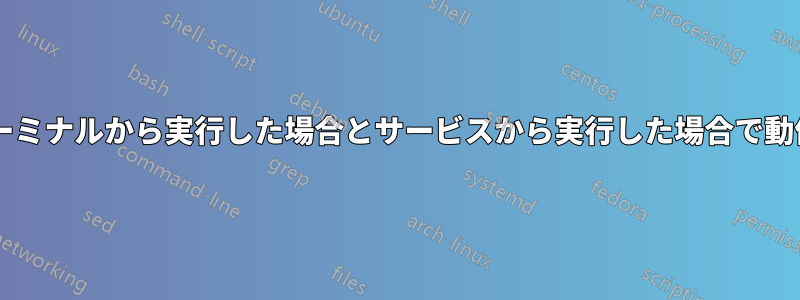 gunicornはターミナルから実行した場合とサービスから実行した場合で動作が異なります