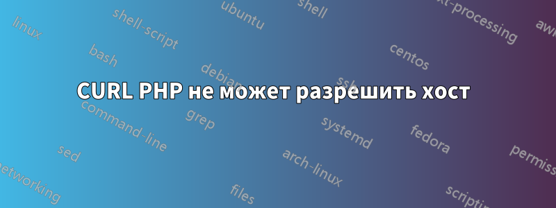 CURL PHP не может разрешить хост 