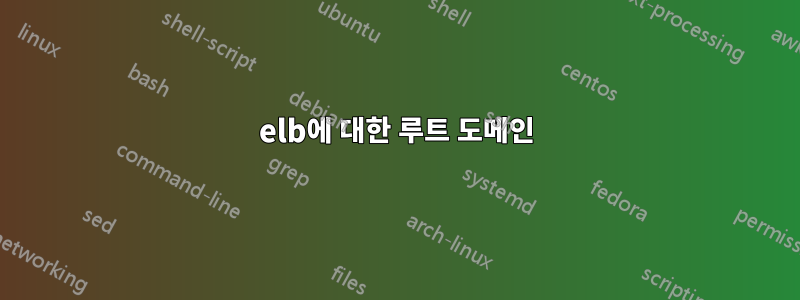 elb에 대한 루트 도메인