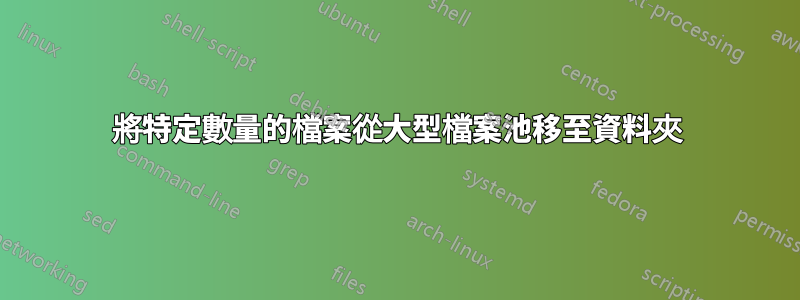 將特定數量的檔案從大型檔案池移至資料夾