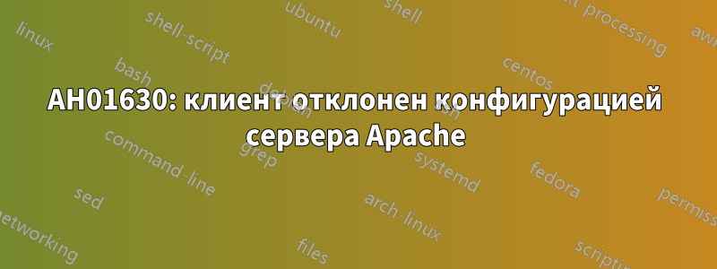 AH01630: клиент отклонен конфигурацией сервера Apache