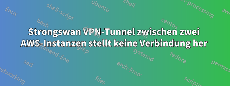 Strongswan VPN-Tunnel zwischen zwei AWS-Instanzen stellt keine Verbindung her