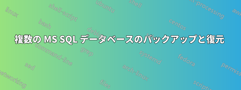 複数の MS SQL データベースのバックアップと復元