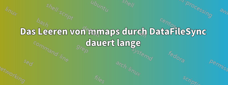 Das Leeren von mmaps durch DataFileSync dauert lange