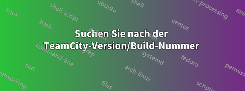 Suchen Sie nach der TeamCity-Version/Build-Nummer