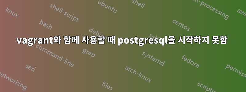 vagrant와 함께 사용할 때 postgresql을 시작하지 못함