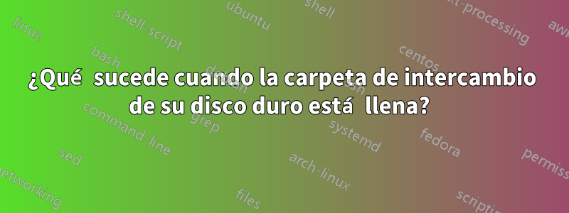 ¿Qué sucede cuando la carpeta de intercambio de su disco duro está llena? 