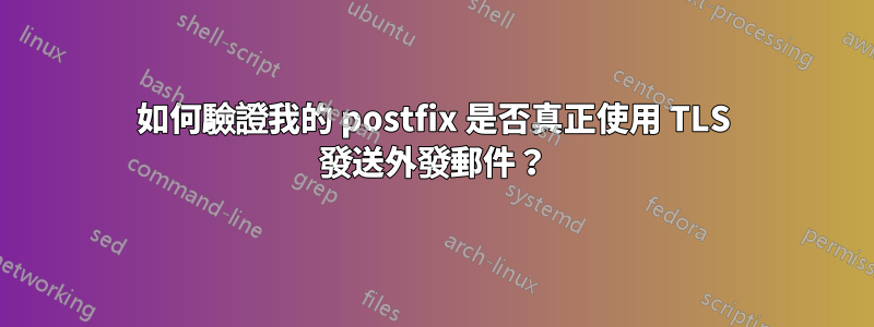 如何驗證我的 postfix 是否真正使用 TLS 發送外發郵件？