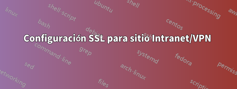 Configuración SSL para sitio Intranet/VPN