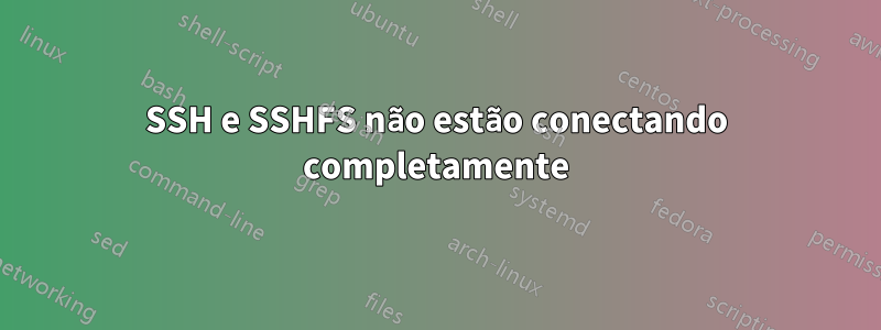 SSH e SSHFS não estão conectando completamente