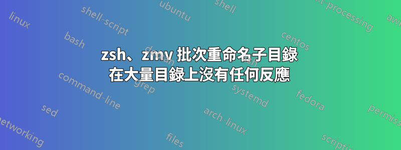 zsh、zmv 批次重命名子目錄 在大量目錄上沒有任何反應