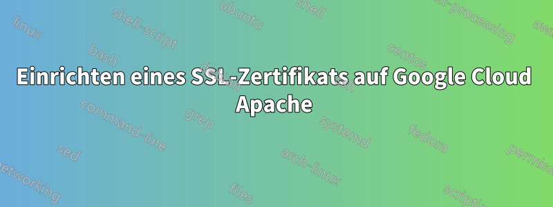 Einrichten eines SSL-Zertifikats auf Google Cloud Apache