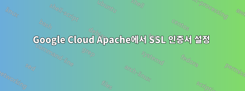 Google Cloud Apache에서 SSL 인증서 설정