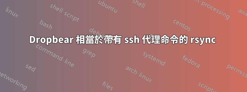 Dropbear 相當於帶有 ssh 代理命令的 rsync