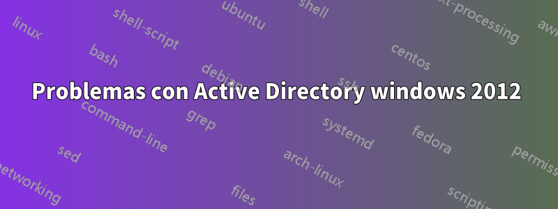 Problemas con Active Directory windows 2012