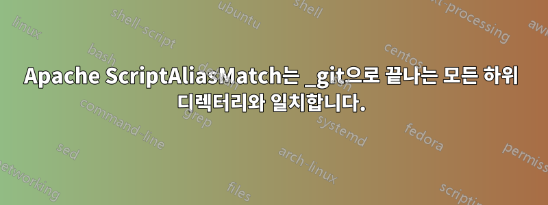 Apache ScriptAliasMatch는 _git으로 끝나는 모든 하위 디렉터리와 일치합니다.