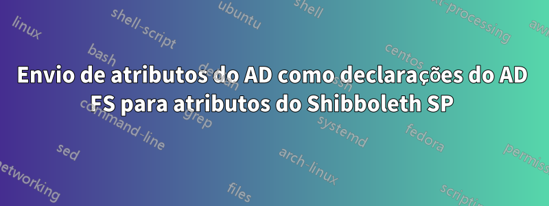 Envio de atributos do AD como declarações do AD FS para atributos do Shibboleth SP