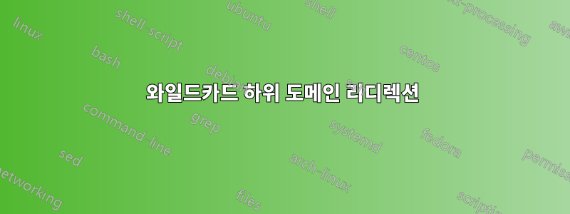 와일드카드 하위 도메인 리디렉션