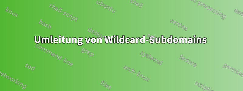 Umleitung von Wildcard-Subdomains