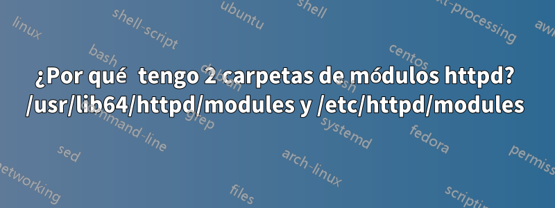 ¿Por qué tengo 2 carpetas de módulos httpd? /usr/lib64/httpd/modules y /etc/httpd/modules