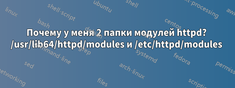 Почему у меня 2 папки модулей httpd? /usr/lib64/httpd/modules и /etc/httpd/modules