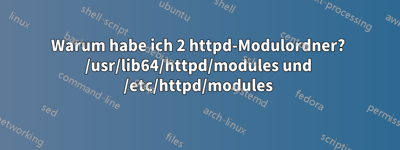 Warum habe ich 2 httpd-Modulordner? /usr/lib64/httpd/modules und /etc/httpd/modules