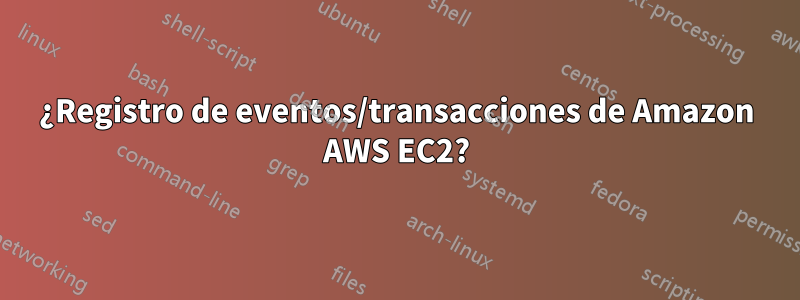 ¿Registro de eventos/transacciones de Amazon AWS EC2?