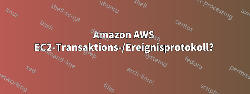 Amazon AWS EC2-Transaktions-/Ereignisprotokoll?