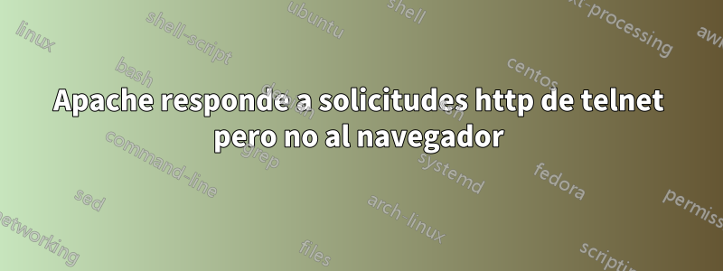 Apache responde a solicitudes http de telnet pero no al navegador