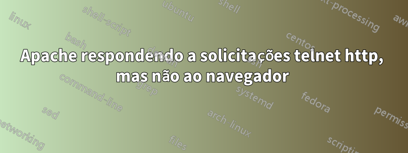 Apache respondendo a solicitações telnet http, mas não ao navegador