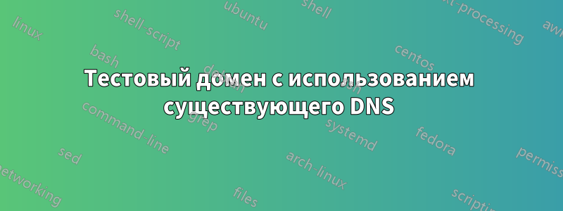 Тестовый домен с использованием существующего DNS