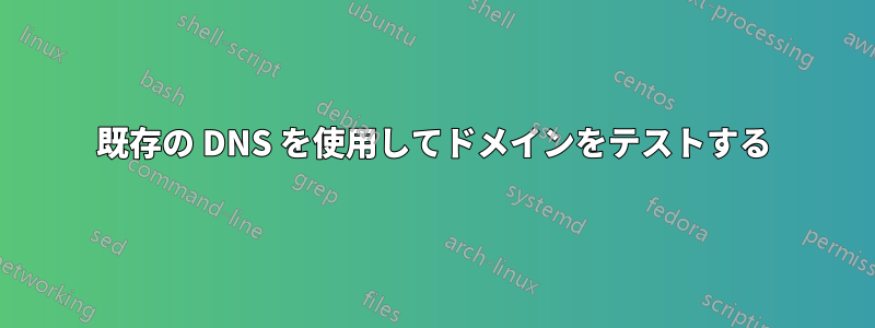 既存の DNS を使用してドメインをテストする