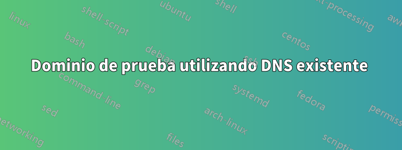 Dominio de prueba utilizando DNS existente