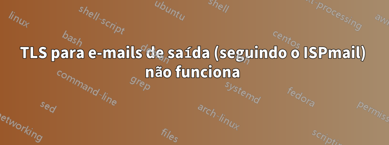 TLS para e-mails de saída (seguindo o ISPmail) não funciona