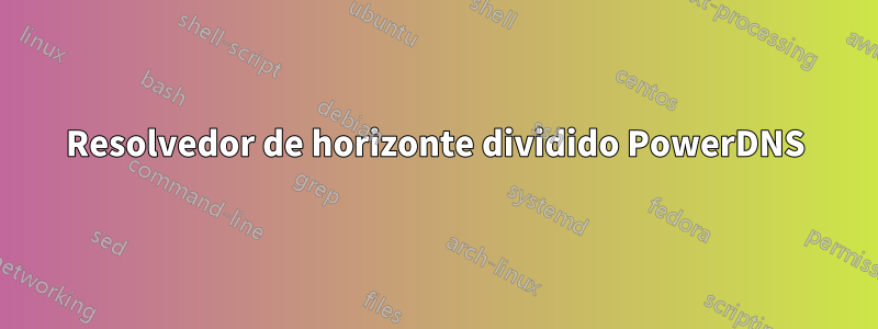 Resolvedor de horizonte dividido PowerDNS