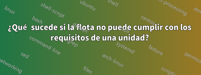 ¿Qué sucede si la flota no puede cumplir con los requisitos de una unidad?