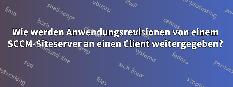 Wie werden Anwendungsrevisionen von einem SCCM-Siteserver an einen Client weitergegeben?