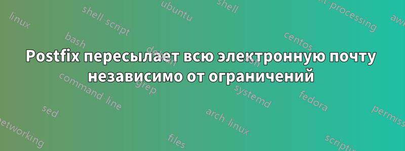 Postfix пересылает всю электронную почту независимо от ограничений