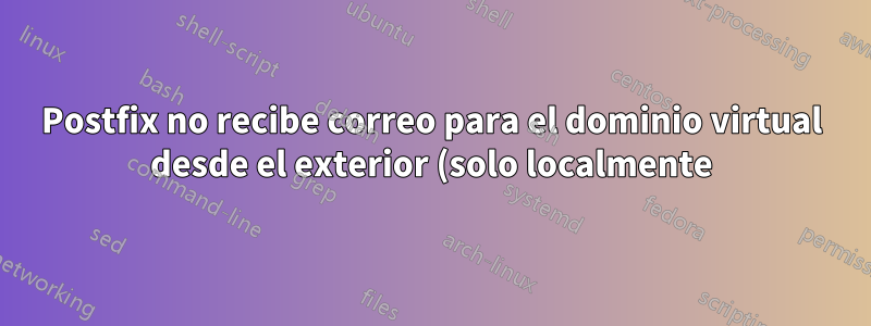 Postfix no recibe correo para el dominio virtual desde el exterior (solo localmente)