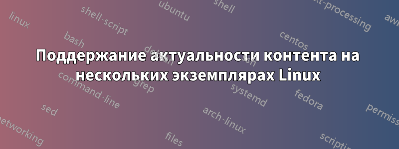 Поддержание актуальности контента на нескольких экземплярах Linux