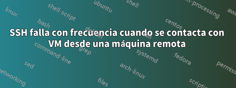 SSH falla con frecuencia cuando se contacta con VM desde una máquina remota