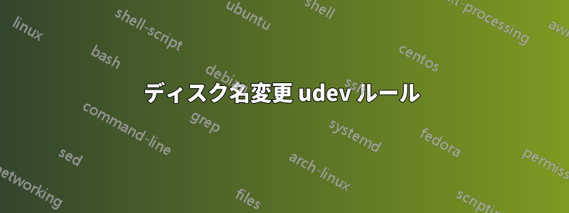 ディスク名変更 udev ルール